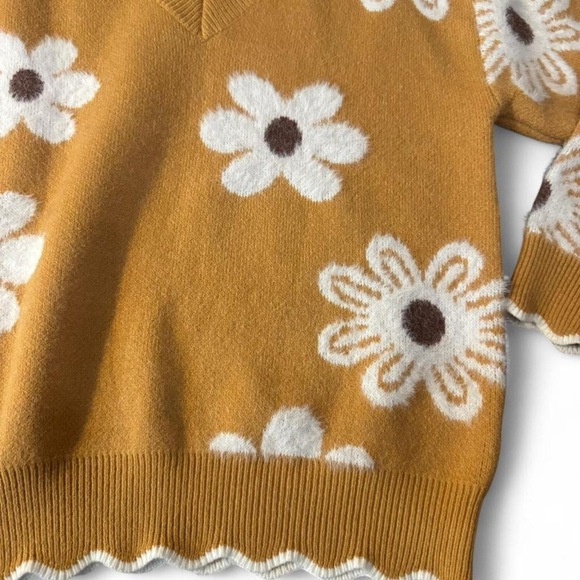 Floral Mustard Sweater - Picture 3 of 3